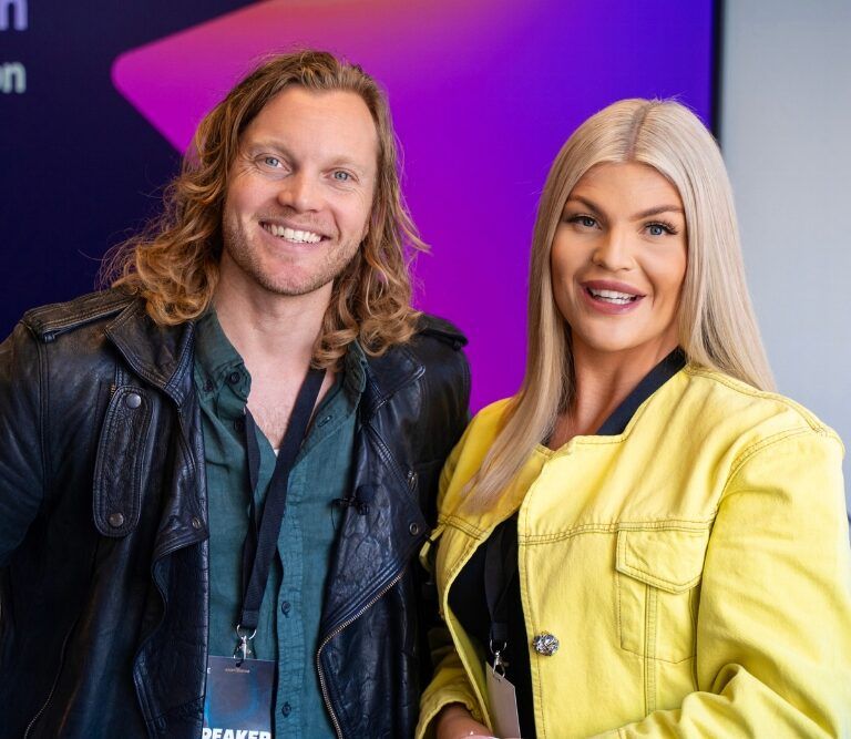 Charles Sinclair från Oddwork och Sara Dalsfelt från Adway