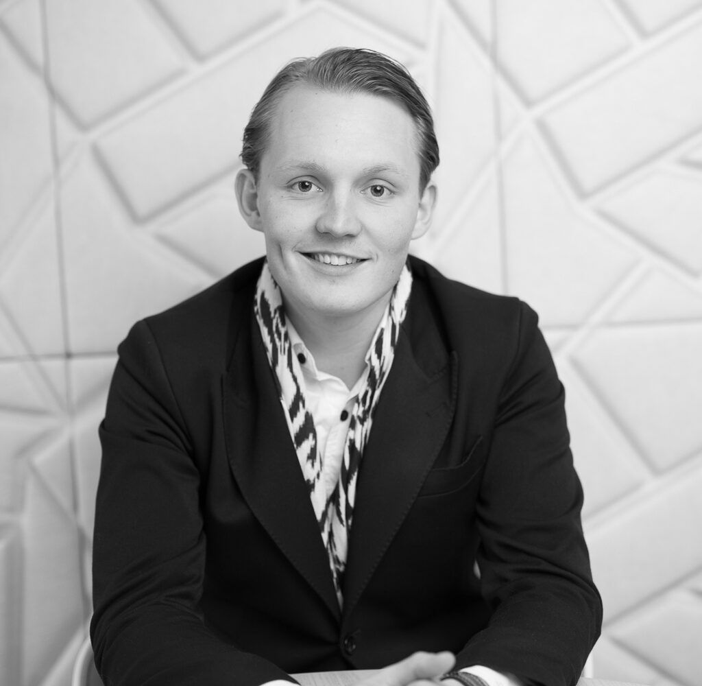 Svartvit profilbild på Douglas Afzelius