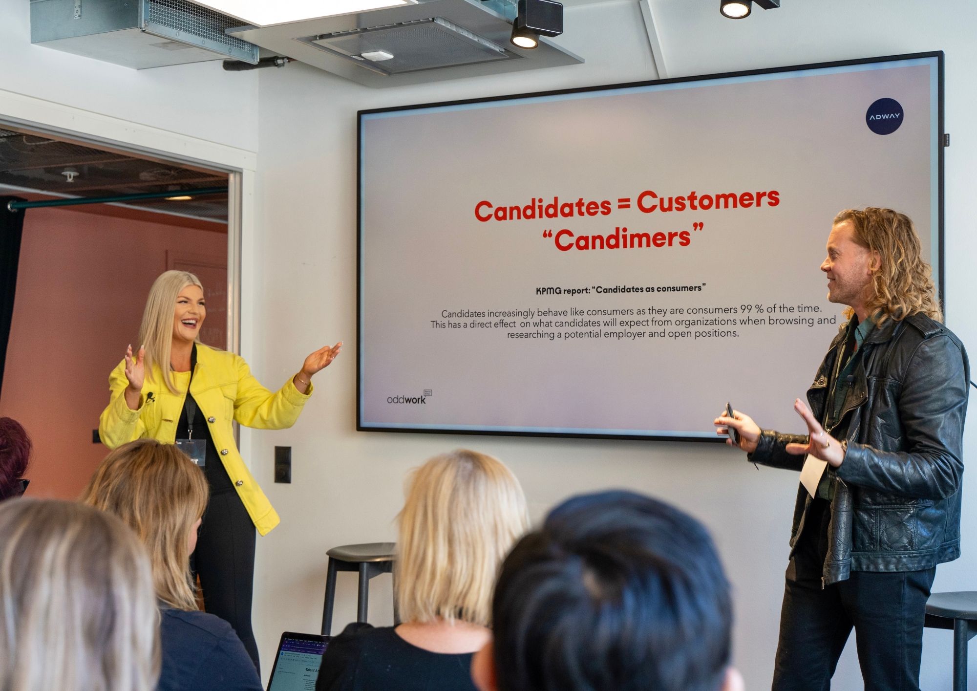 Sara and Charlie on stage 