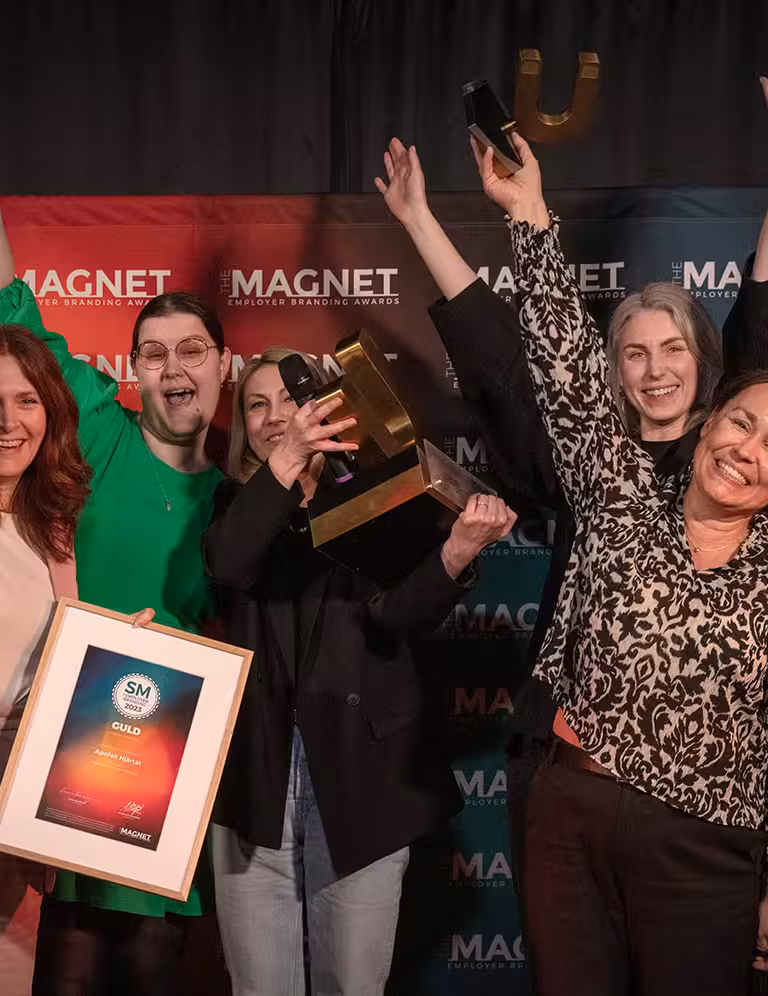 Team Apotek Hjärtat, guldvinnare av årets Grand prix-kategori i The Magnet Employer Branding Awards
