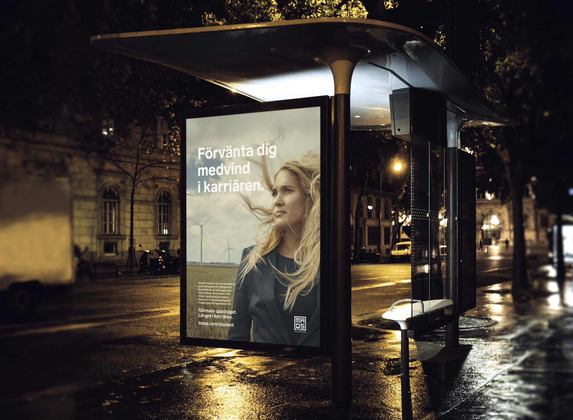 Skiss på MAQS kampanj i billboards