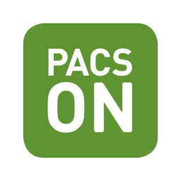 Pacsons logo på grön bakgrund